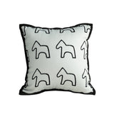 SOGA 45cm Throw Pillow White Teddy Fleece Square Pony Design Decorative Cushion for Living Room