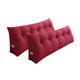 SOGA 2X 180cm Rose Red Triangular Wedge Bed Pillow Headboard Backrest Bedside Tatami Cushion Home Decor