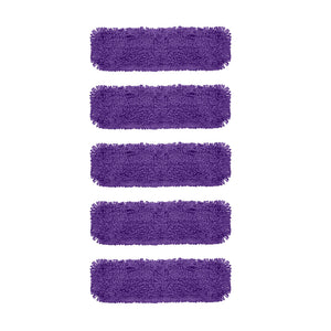 SOGA 5X 90x22 Purple Microfiber Flat Mop Floor Cleaning Pads Rotating Dust Remover