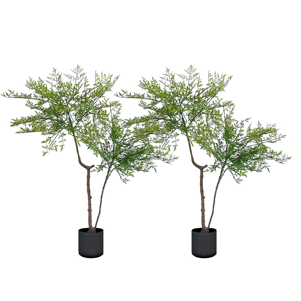 SOGA 2X 120cm Nandina Heavenly Bamboo Tree Artificial Plant Home Accent Decor