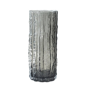 SOGA 30.5cm Handcrafted Grey Glass Vase, Classic Design for Home Decor