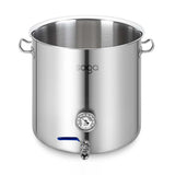 SOGA Stainless Steel No Lid Brewery Pot 130L With Beer Valve 55*55cm