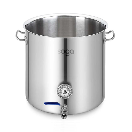 SOGA Stainless Steel No Lid Brewery Pot 98L With Beer Valve 50*50cm