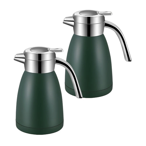 SOGA 2X 1.2L Stainless Steel Water Bottle Insulated Vacuum Flask Coffee Jug Thermal Green