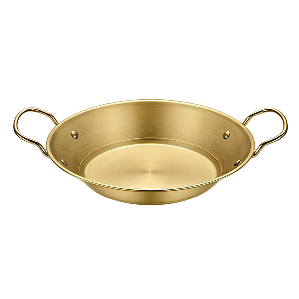 SOGA 25cm Signature Dry Pot And crafted with 201 Material in Gold for Kitchen Essentia