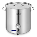 SOGA Stainless Steel Brewery Pot 98L With Beer Valve 50*50cm