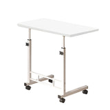 SOGA 40x80cm White Bedside Table Movable Bedroom Desk Student Computer Table