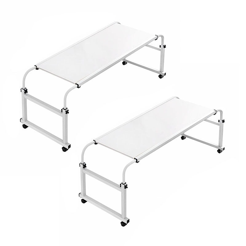 SOGA 2X 120x45cm White Cross Bed Movable Desk Table w/ Adjustable Length & Height