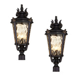 Vintage Lantern 2X 63.5cm Outdoor Post Lantern Light Classic Charm Elegant Patio Antique Inspired Outdoor Lighting