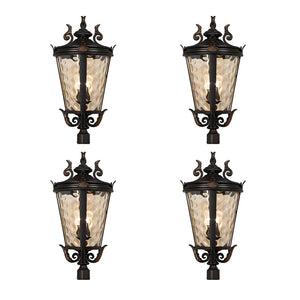 Vintage Lantern 4X 71.2cm Wall Lamp Modern Aluminum & Glass Wall Light Classic Outdoor Sconce Decorative Exterior Lighting