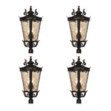 Vintage Lantern 4X 71.2cm Wall Lamp Modern Aluminum & Glass Wall Light Classic Outdoor Sconce Decorative Exterior Lighting