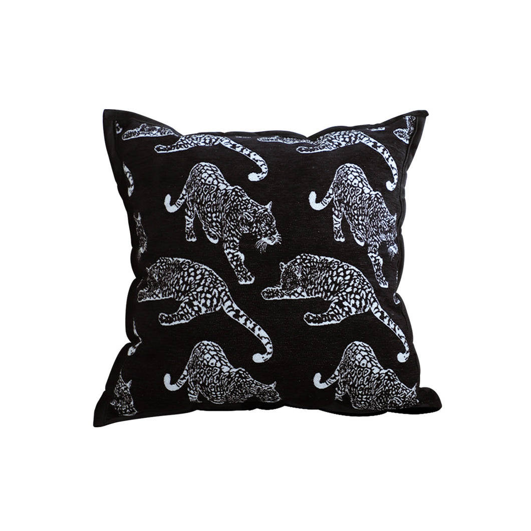 SOGA 45cm Throw Pillow Black Leopard Light Luxury Decorative Cushion for Living Room