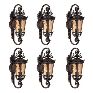 Vintage Lantern 6X 70cm Aluminum & Glass Wall Light Classic Lantern Design Elegant Outdoor Antique Inspired Wall Lamp