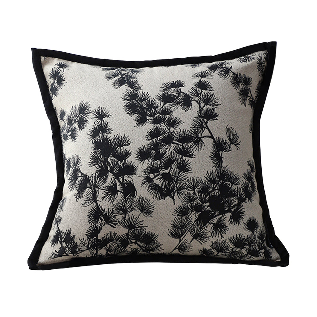 SOGA 45cm Throw Pillow Black and White Wide Border Square Pillow Stylish Decorative Cushion Living Room