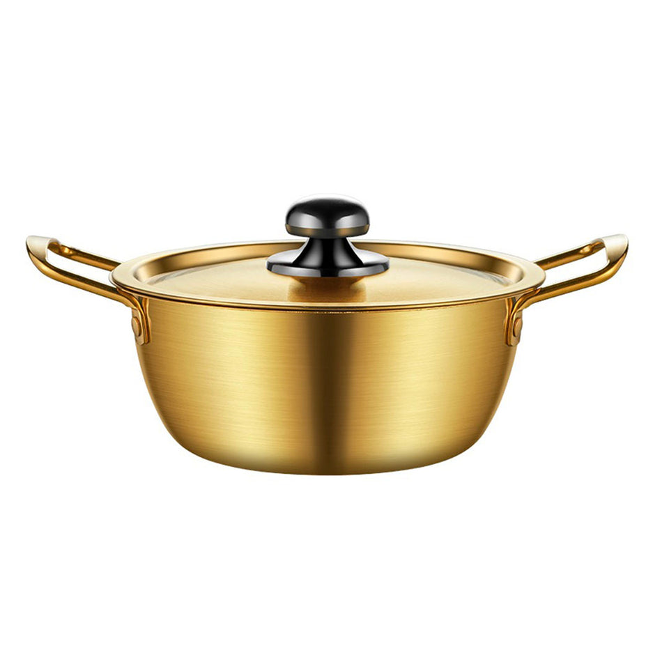 SOGA 18cm Ramen Pot in Vibrant Yellow, Crafted from Durable with Lid Kitchen Essential