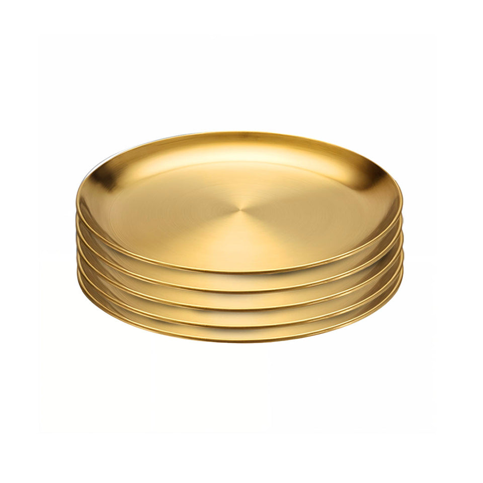 SOGA 23cm Premium Gold Grilling Plate Durable Heat Resistant Perfect for BBQs and Outdoor Cooking Kitchen Essential