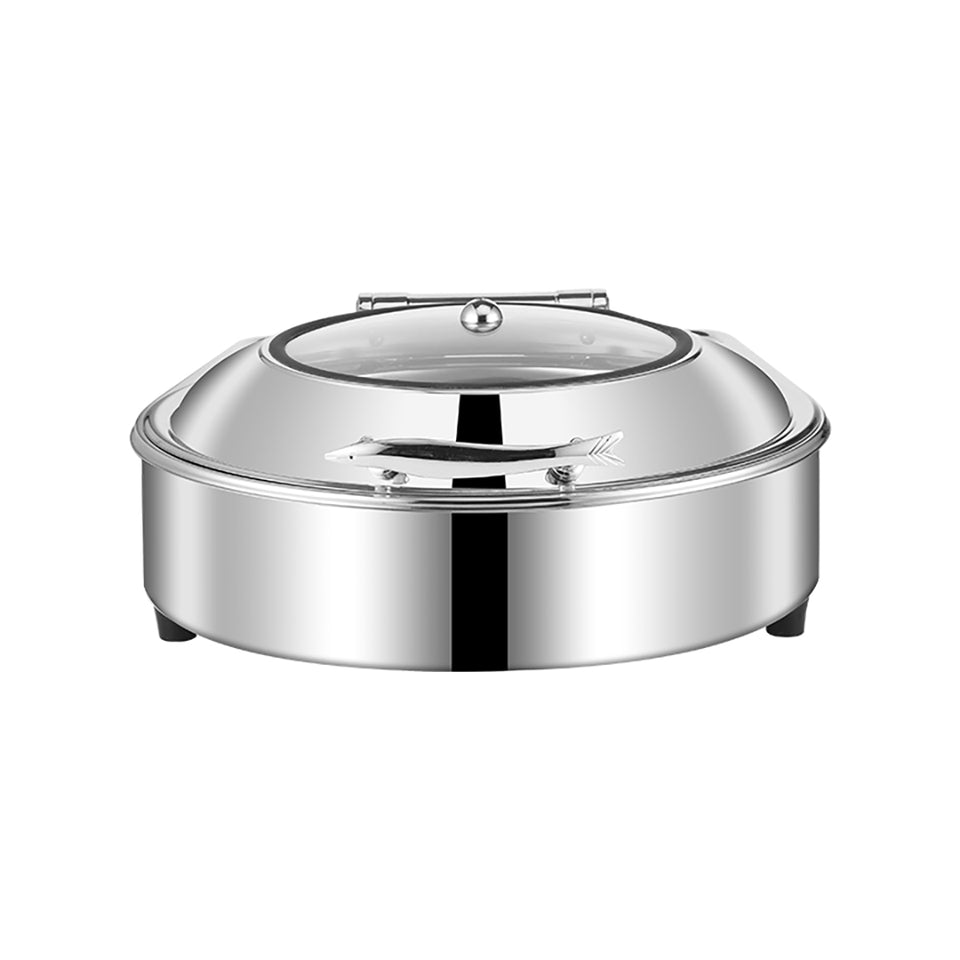 SOGA Stainless Steel Round Chafing Dish Tray Buffet Cater Food Warmer Chafer with Top Lid