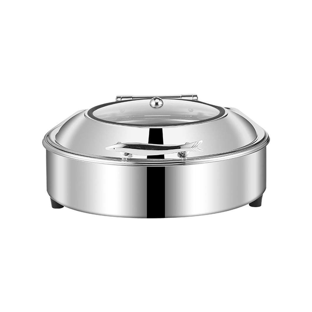 SOGA Stainless Steel Round Chafing Dish Tray Buffet Cater Food Warmer Chafer with Top Lid