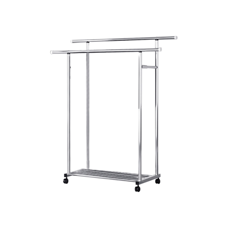 SOGA 120cm Stainless Steel Floor-Standing Clothes Rack - Durable and Space-Saving Laundry Organizer