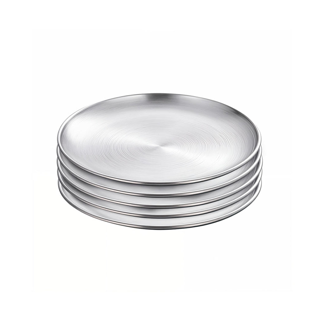 SOGA 20cm Premium Silver Grilling Plate Durable Heat Resistant Perfect for BBQs and Outdoor Cooking Kitchen Essential