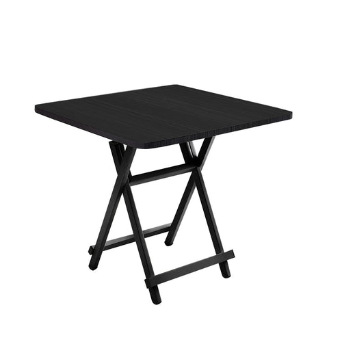 SOGA Black Dining Table Portable Square Surface Space Saving Folding Desk Home Decor