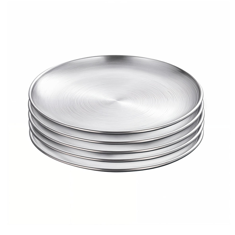 SOGA 30cm Premium Silver Grilling Plate Durable Heat Resistant Perfect for BBQs and Outdoor Cooking Kitchen Essential