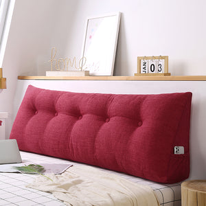 SOGA 120cm Rose Red Triangular Wedge Bed Pillow Headboard Backrest Bedside Tatami Cushion Home Decor