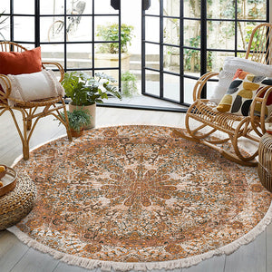 SOGA 2X 120cm Mandala Pattern Circle Area Rugs for Living Room Lounge Anti-slip Doormat Home Decor