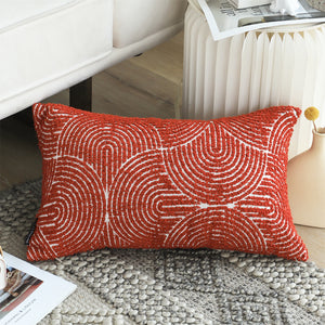 SOGA 35cm Throw Pillow Burgundy Cinnabar Perfect Burnt Indoor and Outdoor Corded for Home Decor