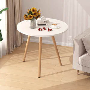 SOGA 60x72cm White Small Side Coffee Table Living Room Balcony Home Décor Style