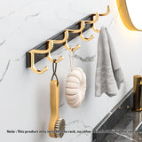 SOGA 41cm Wall Mounted Towel Rack Space-Saving Hanger Organiser with Durable Hooks