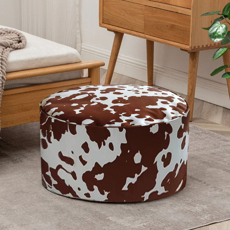 SOGA 48x35cm Round Soft Pouffe Seat Cushion Elegant Home Accent Décor Stylish Footstool