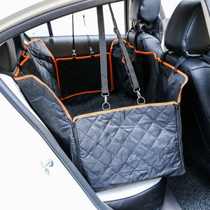 SOGA 2X Oxford Cloth Waterproof Dog Car Cover Back Seat Protector Hammock Pet Mat Black