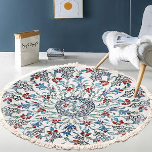 SOGA 120cm Mandala Round Area Thick Anti-slip Doormat, Home Decor