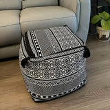 SOGA 42cm Black Premium Polyester Fiber Cushion with EPP Particle Insert Home Decor