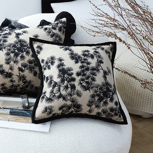 SOGA 45cm Throw Pillow Black and White Wide Border Square Pillow Stylish Decorative Cushion Living Room