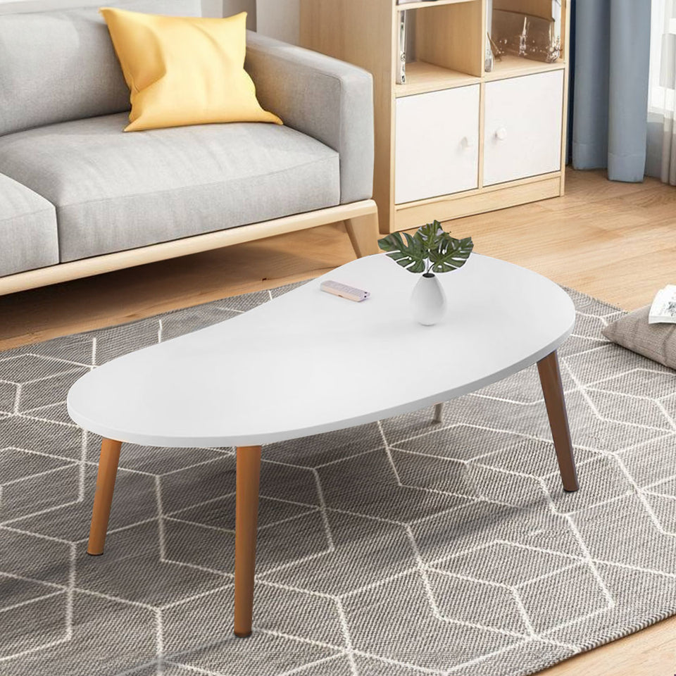 SOGA 2X 80x40cm White Living Room Nordic  Coffee Table Simple Modern Home Style