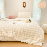 SOGA 200cm Creamy White Fur Fuzzy Super Soft and Cozy Fluffy Throw Blanket