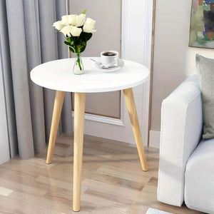 SOGA 60x72cm White Small Side Coffee Table Living Room Balcony Home Décor Style