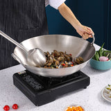 SOGA 50cm Stainless Steel Kitchen Cooking Wok with 2 Sturdy Handles