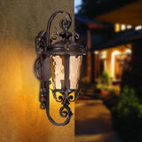 Vintage Lantern 4X 70cm Aluminum & Glass Wall Light Classic Lantern Design Elegant Outdoor Antique Inspired Wall Lamp