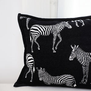 SOGA 45cm Black Light Luxury Zebra Cushion Decorative Square Pillow Living Room Home Decor