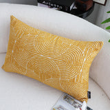 SOGA 35cm Mustard Yellow Throw Pillow Geometric Indoor and Outdoor Corded for Home Decor