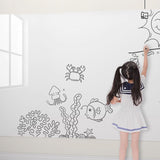 SOGA 60cmx1000cm Clear Dry Erase Adhesive Whiteboard Wall Surface Peel Sticker Sheet