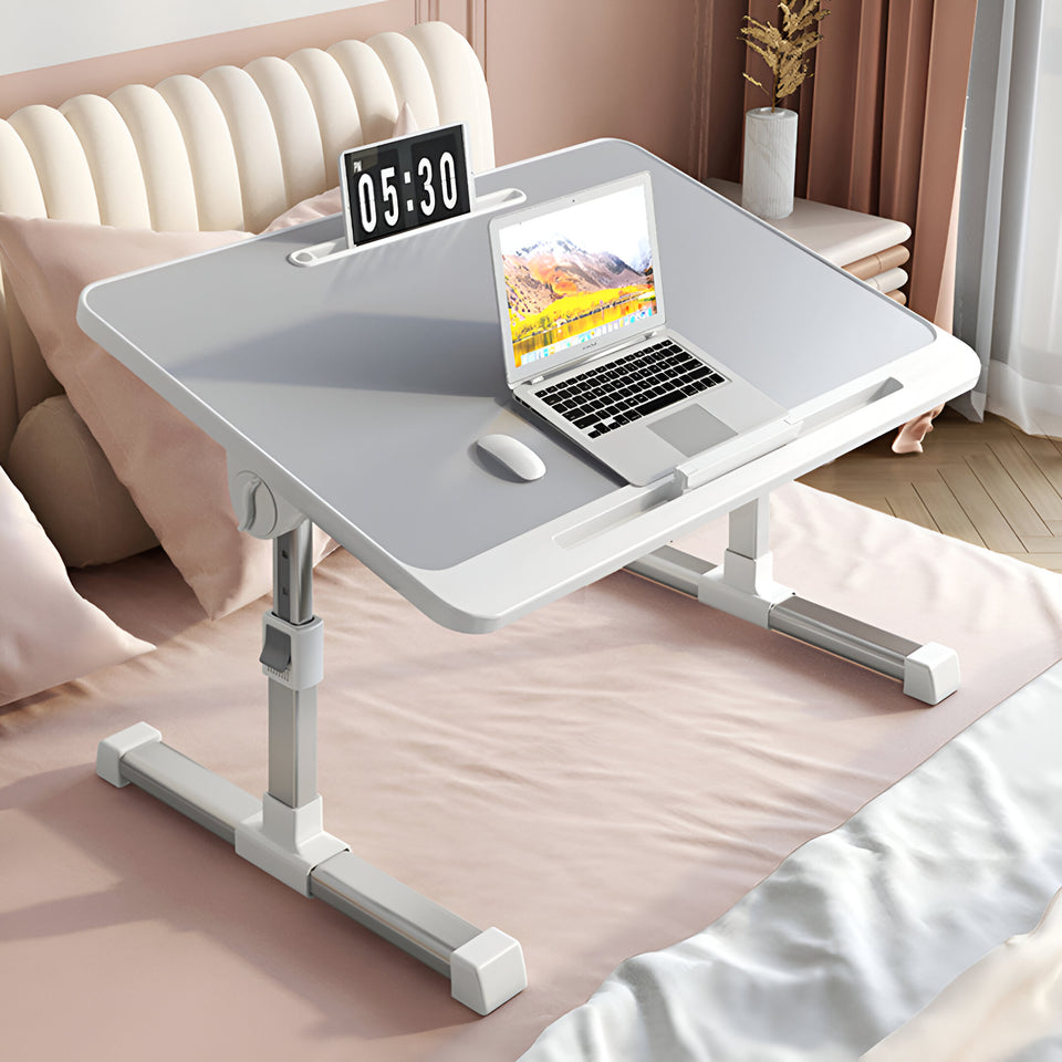 SOGA 2X 60X40cm Grey Small Laptop Bed Portable Foldable Study Table Adjustable