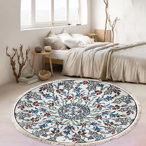 SOGA 120cm Mandala Round Area Thick Anti-slip Doormat, Home Decor