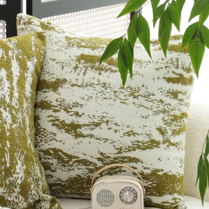 SOGA 50cm Throw Pillow White and Olive Green Deluxe Polyester Fiber and Cotton for Home Decor