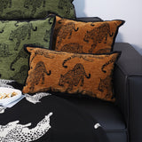 SOGA 30cm Throw Pillow Dark Brown Leopard Lumbar Decorative Cushion for Living Room