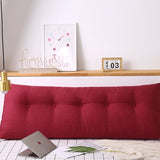 SOGA 4X 180cm Rose Red Triangular Wedge Bed Pillow Headboard Backrest Bedside Tatami Cushion Home Decor