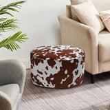 SOGA 48x35cm Round Soft Pouffe Seat Cushion Elegant Home Accent Décor Stylish Footstool